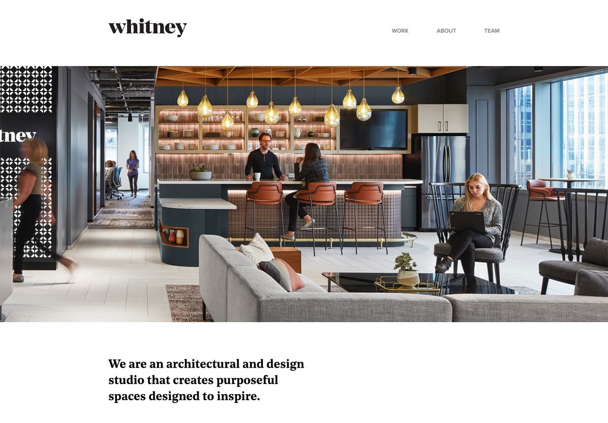 Whitney Minimalism Web Design Trend in Commercial Construction