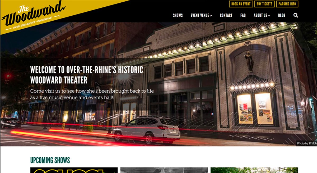 Cincinnati Event Venue Website Redesign Example