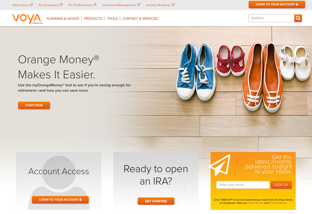 Voya Financial Company & Drupal Banking Website Example